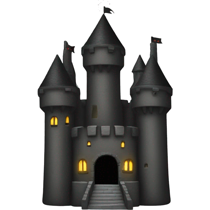 Black castle emoji