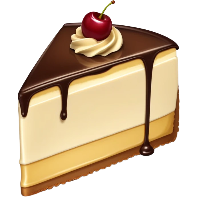 Boston cream cheesecake slice  emoji