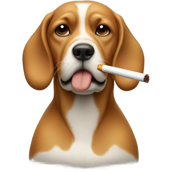 Dog smoking cigarette  emoji