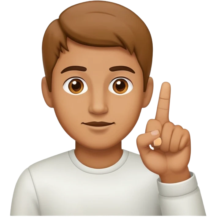 man with finger up emoji