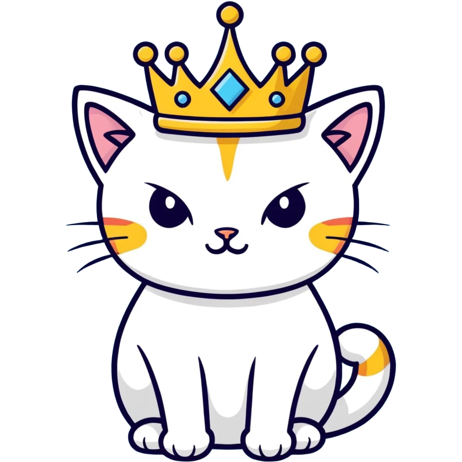cat with crown emoji