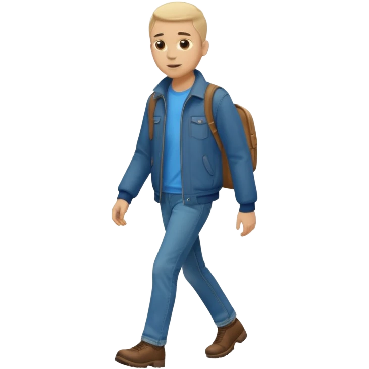 ligth man walking full body emoji