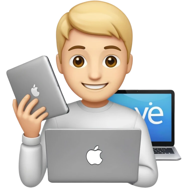 Нарисую эмоджи с программистом и надписью SVFE emoji