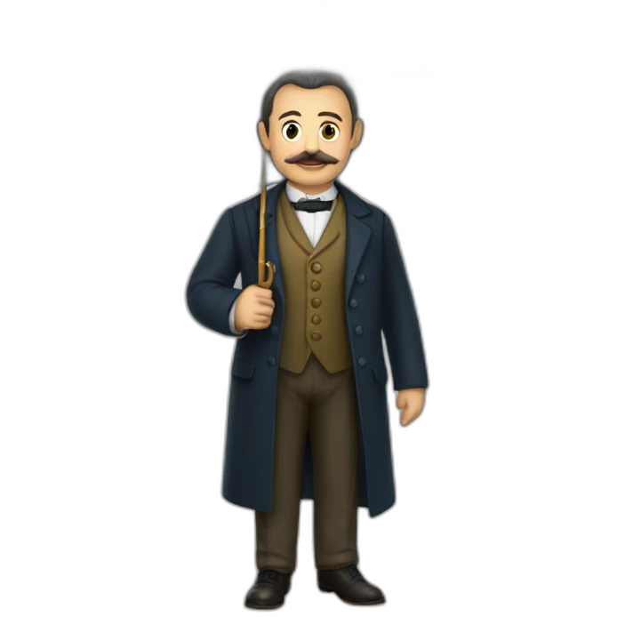 teacher from the 19th century Russian empire with an umbrella and in a suit emoji