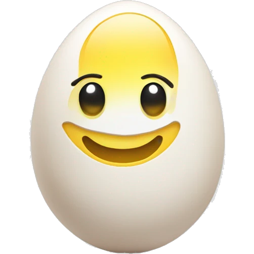 egg with smiley face emoji