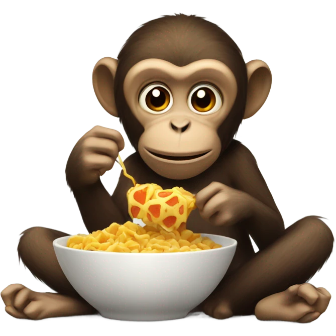Monkey eating food emoji