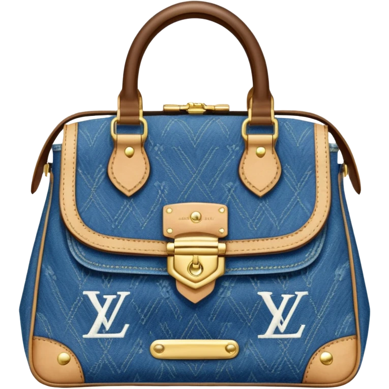 louis vuitton denim bag with gold buckle emoji