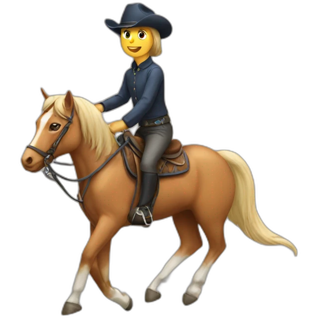 a cat ride horse emoji
