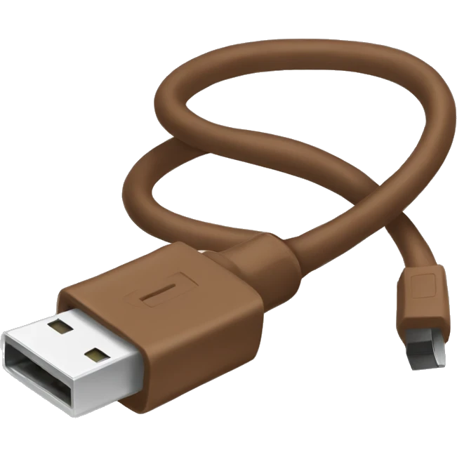 Brown usb cable emoji