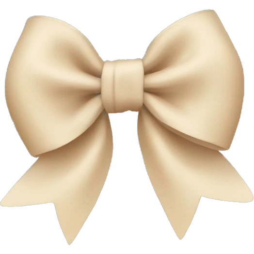 light beige bow emoji