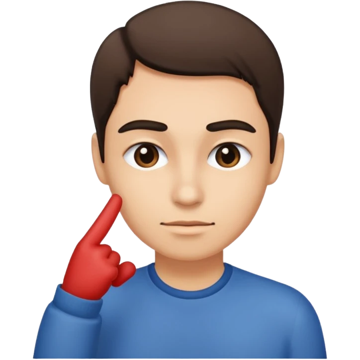 Finger to eyebrow  emoji