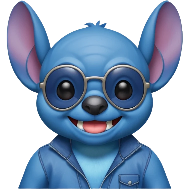 Stitch from Lilo and Stitch, wearing sunglasses emoji