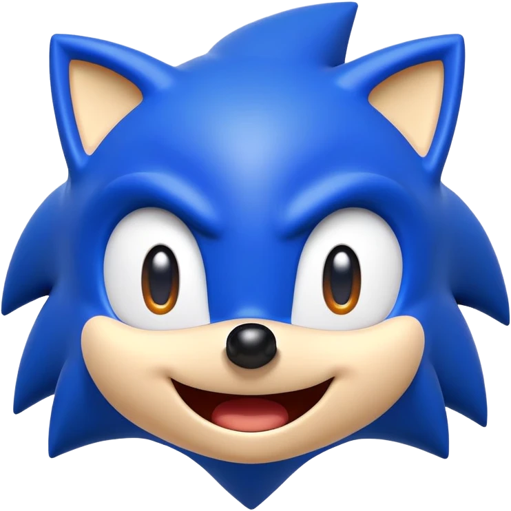 Emoji of sonic the hedgehog face  emoji