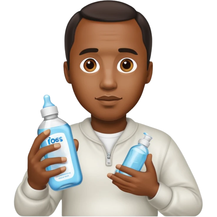 p diddy holding baby oil emoji