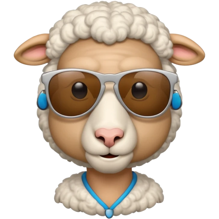  sheep man with sunglasses emoji