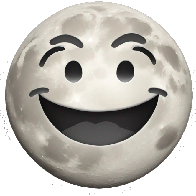 moon crazy smile face emoji