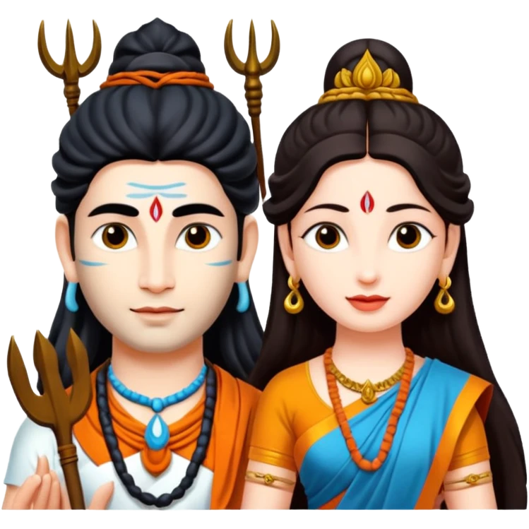 Sitting lord shiva and parvathi emoji