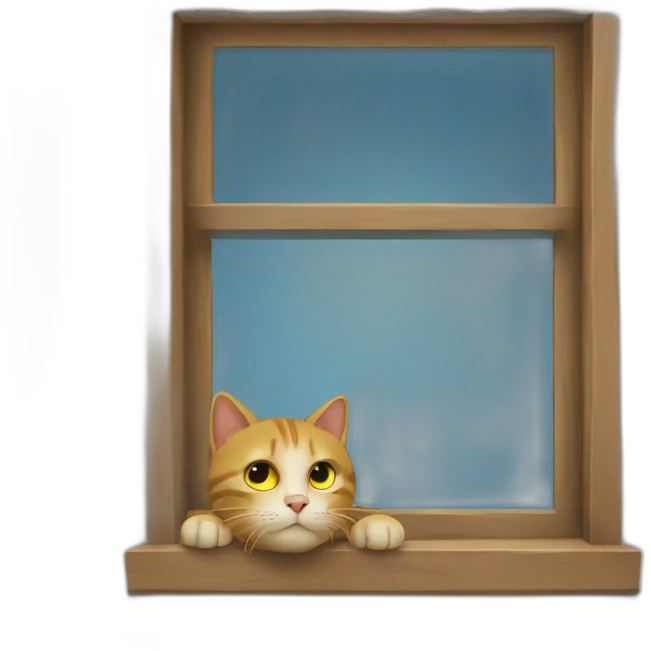 Un chat fenêtre emoji