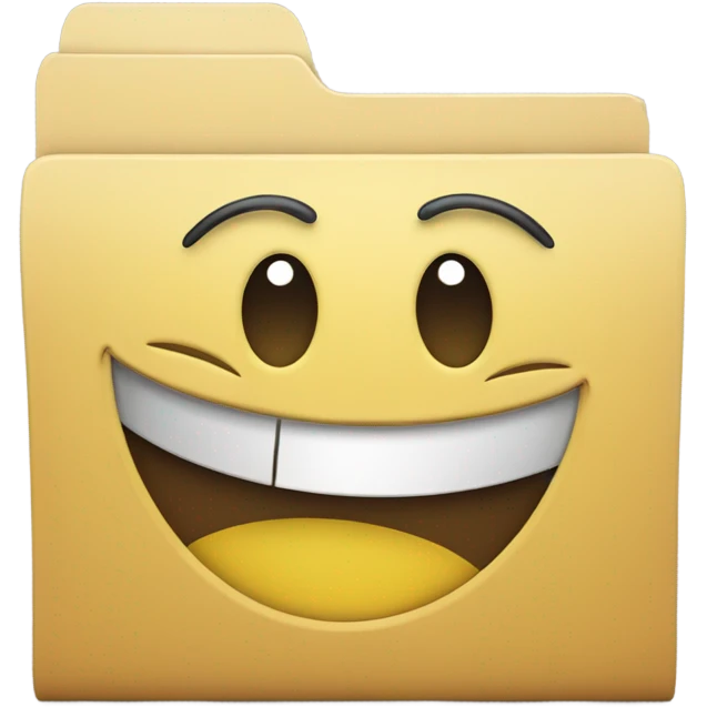 A folder with a smiley face emoji