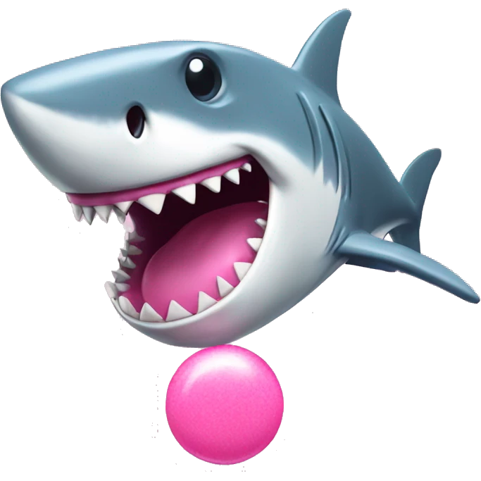 shark with bubblegum card emoji