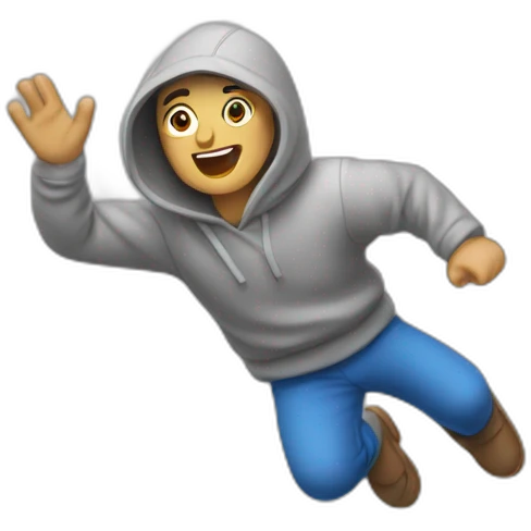 une personne qui saute par la fenêtre emoji