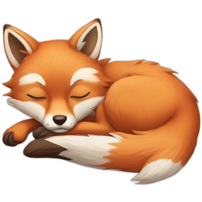 Fox sleepy emoji