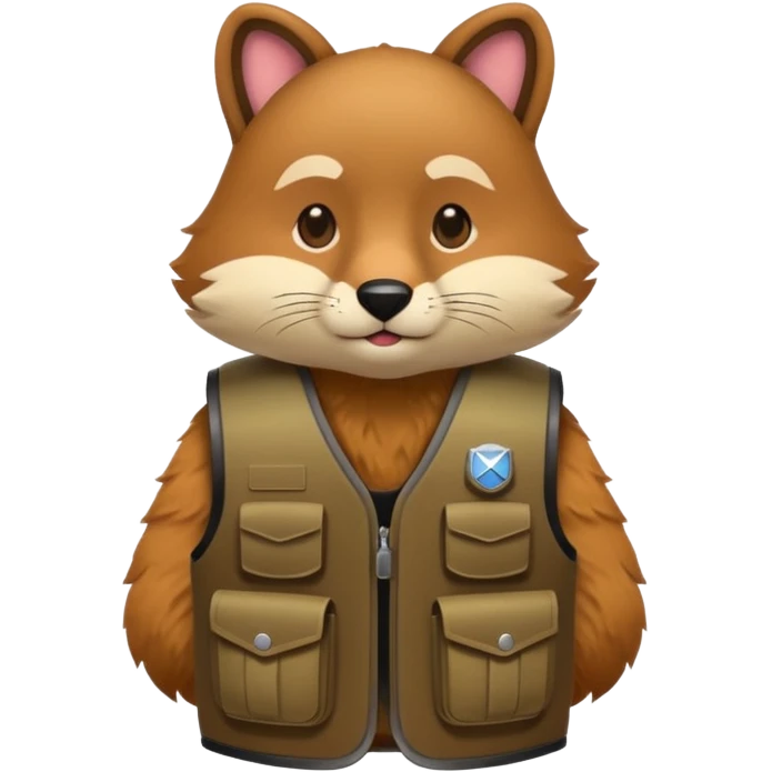 Animal wearing bullet proof emoji
