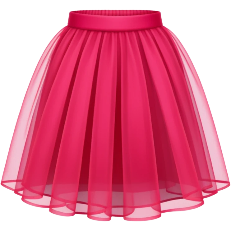 Neon crimson tulle emoji
