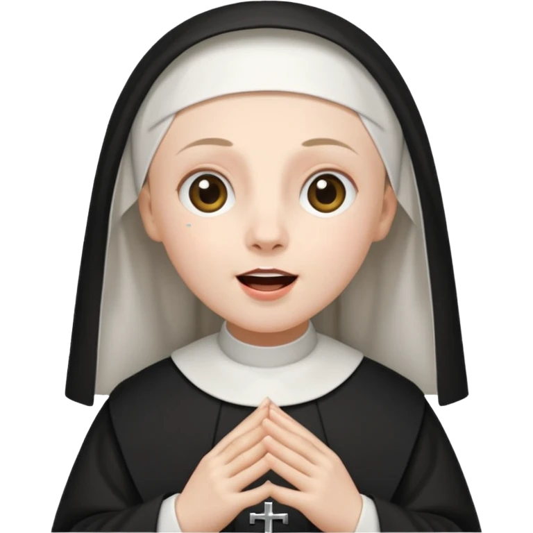 Nun singing emoji