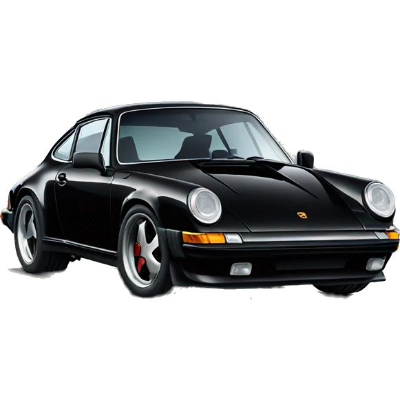 Black Porsche 911 emoji