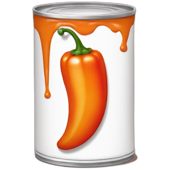 Orange Can of red peppers with sauce emoji
