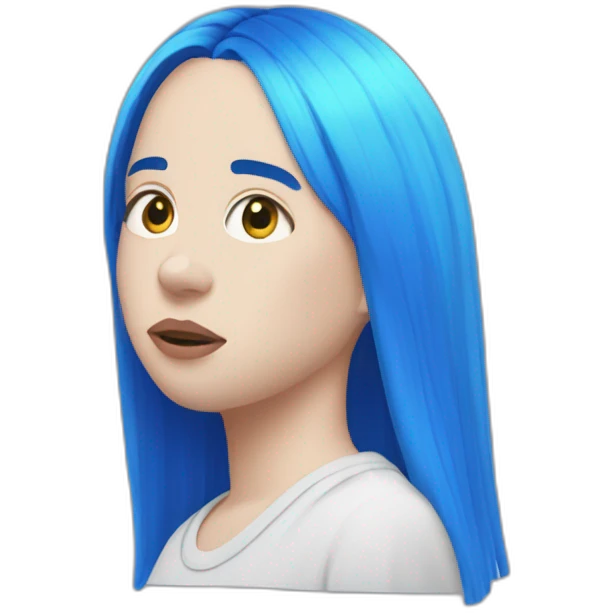 Billie eilish cheveux bleu emoji