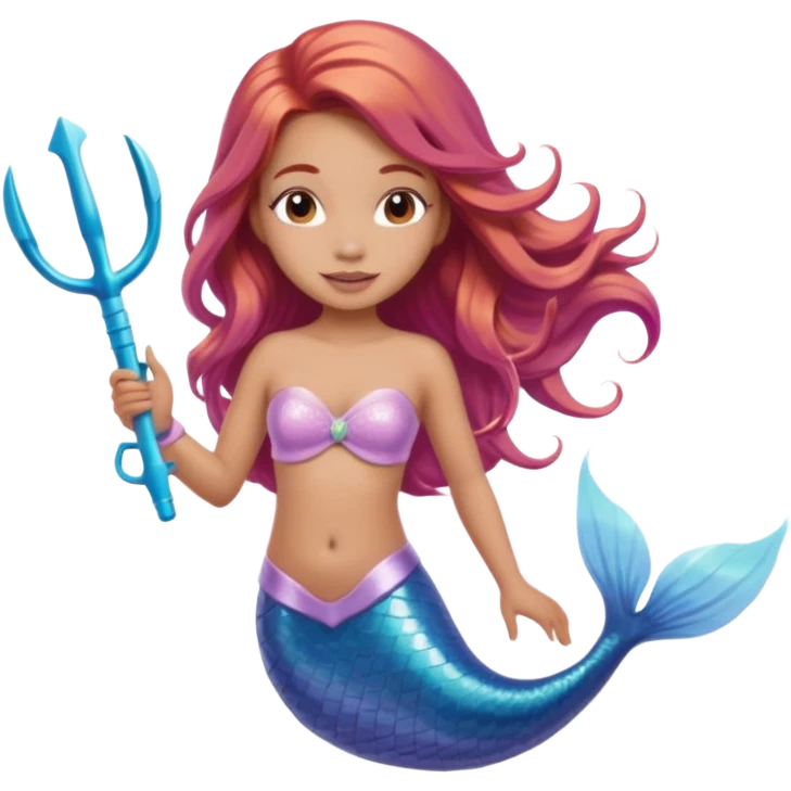 Mermaid wearing a light pink snorkel emoji