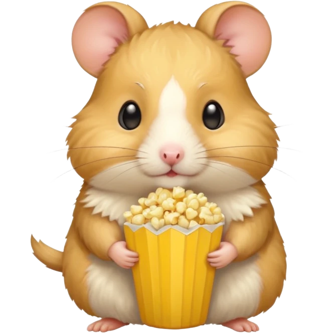 hamster holding pop corn emoji