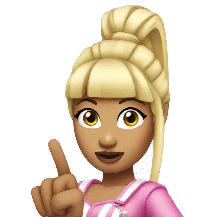 Nicki Minaj pointing you emoji