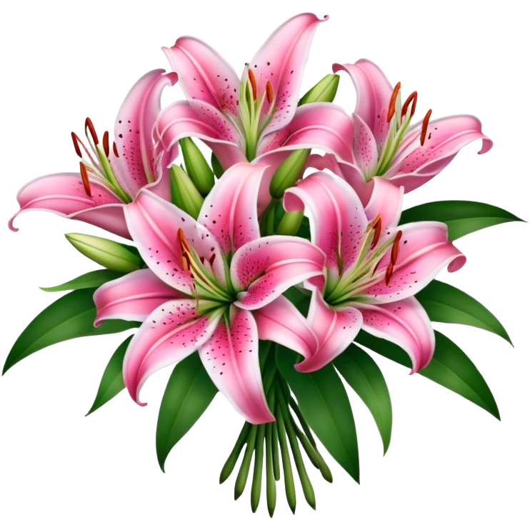 Bouquet of stargazer lilies   emoji