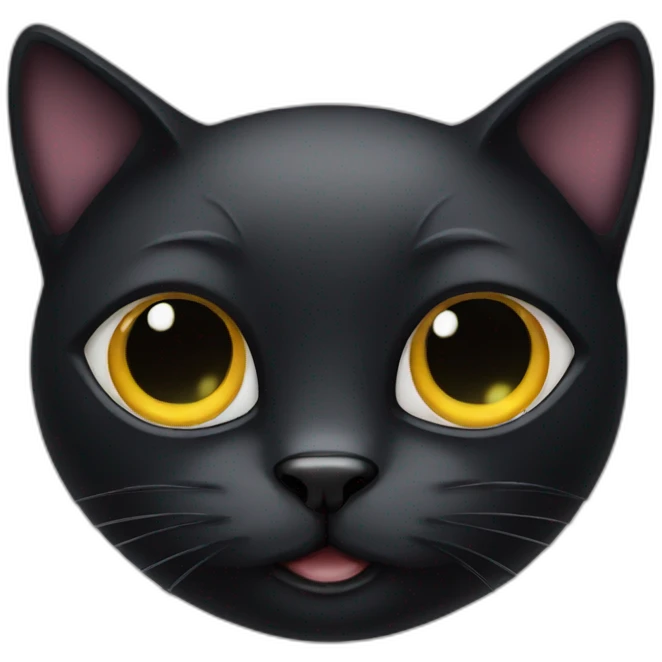 Black cat with one eye emoji