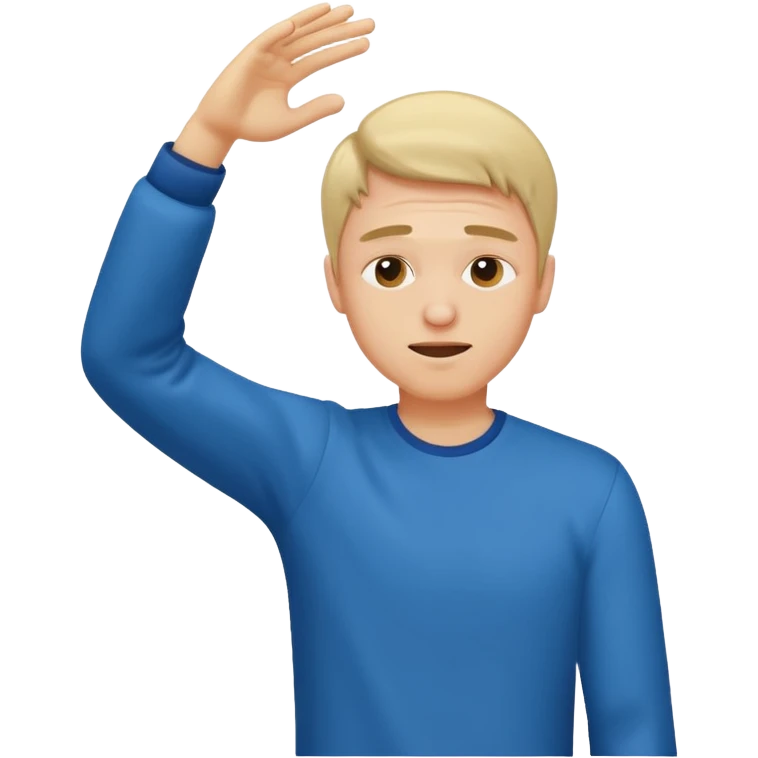 A man doing dab emoji