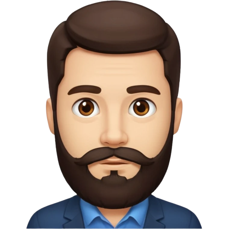Сгенерируй мне бороду без лица emoji