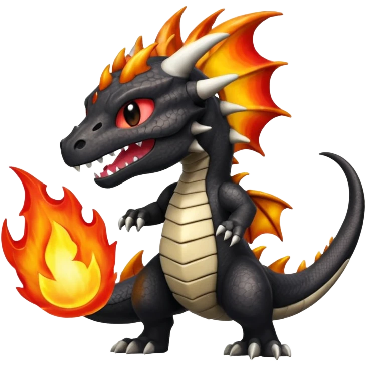 Shiny Fiery Volcanic Salandit-Marowak-Duskull-dragon emoji