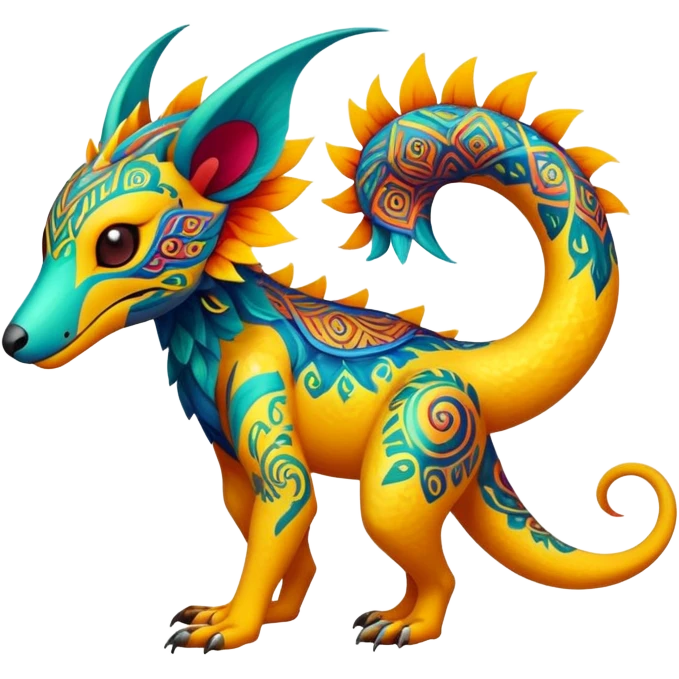 Exotic Fakémon-creature, full body, with random markings emoji