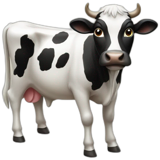 Vache sur table emoji