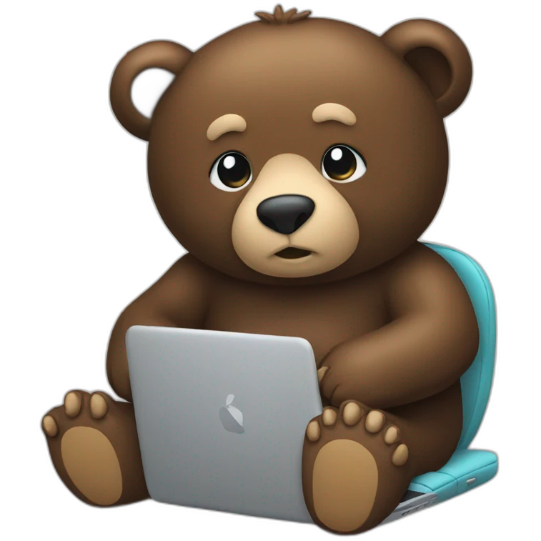 bear-chain-in-screen-of-laptop emoji