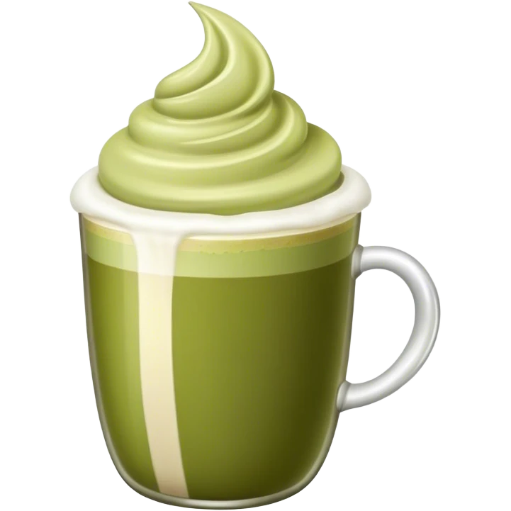Olive color latte emoji
