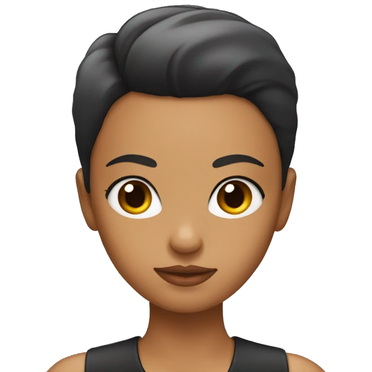 Girl with a slick back emoji