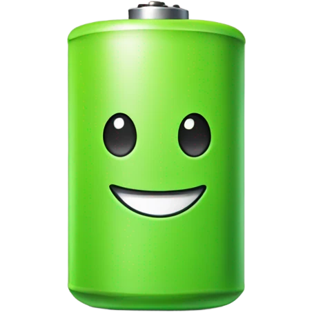 Smiling Green battery  emoji