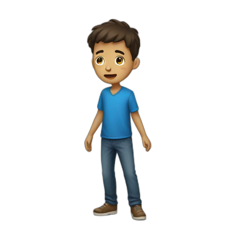 Un garçon qui a peur emoji