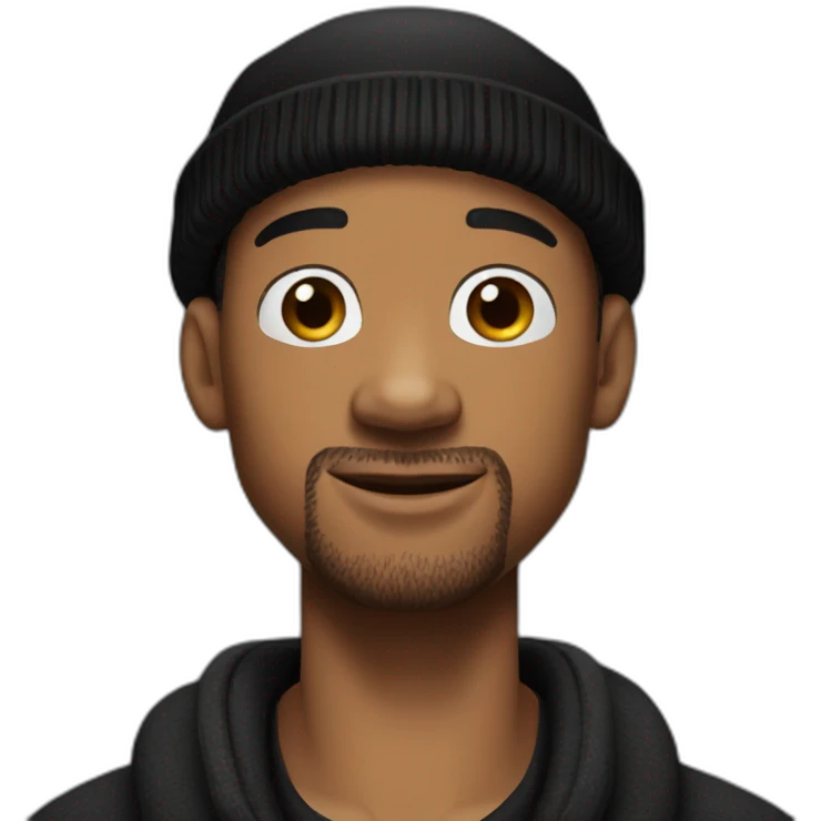 will smith with black beanies emoji