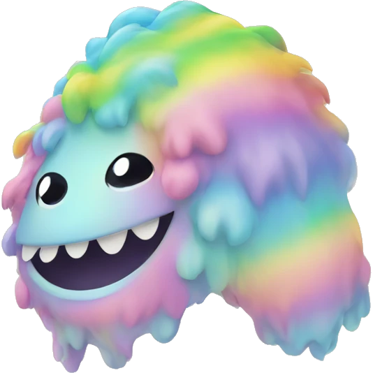 Baby pastel rainbow monster emoji
