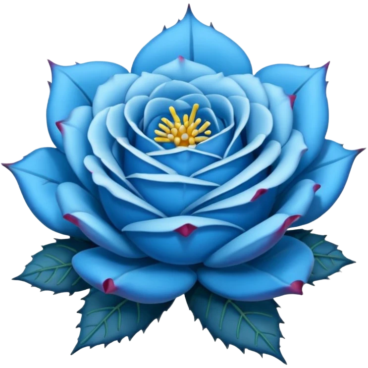 Rosa azul con espinas emoji